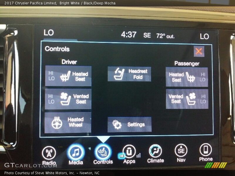 Bright White / Black/Deep Mocha 2017 Chrysler Pacifica Limited