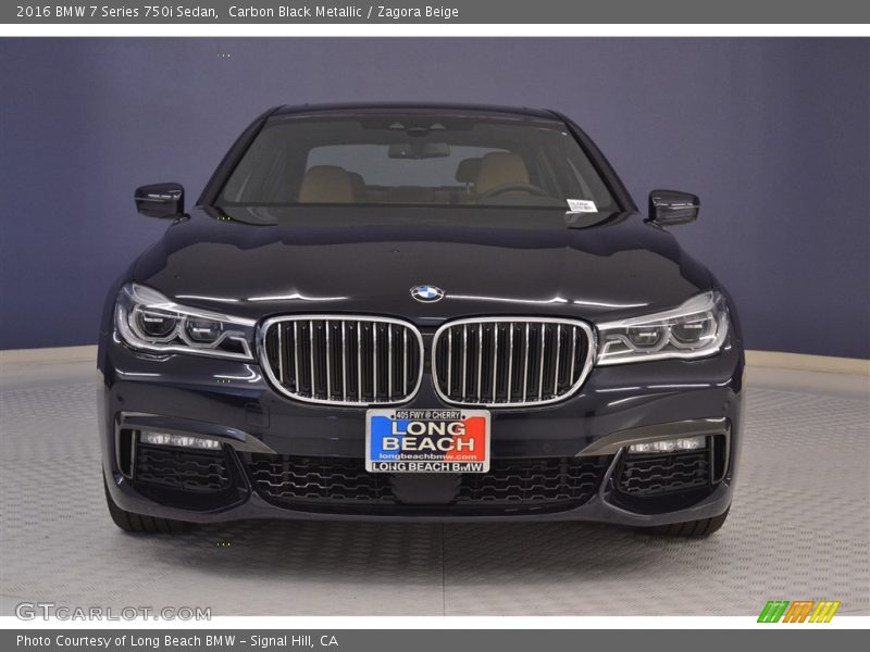 Carbon Black Metallic / Zagora Beige 2016 BMW 7 Series 750i Sedan