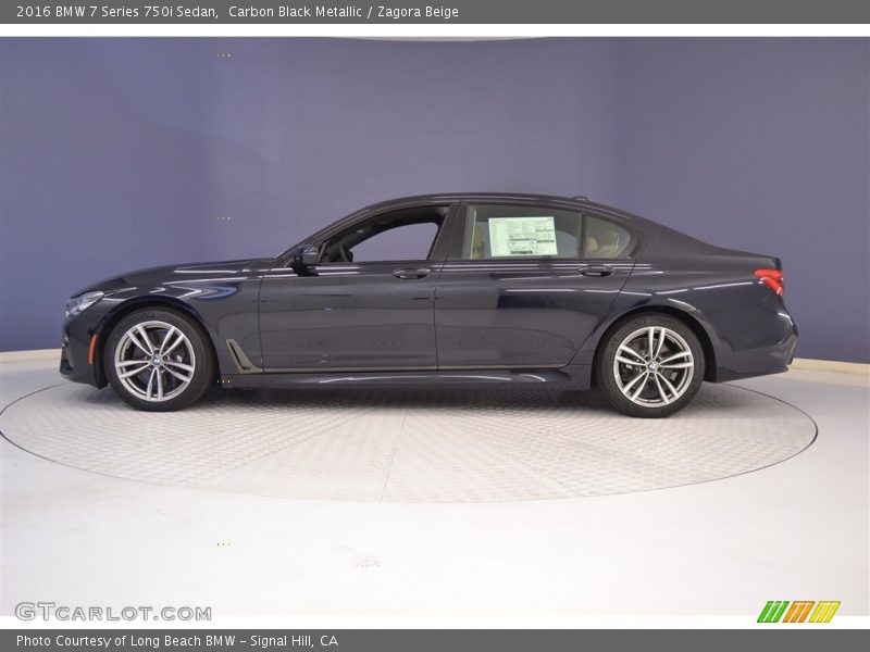Carbon Black Metallic / Zagora Beige 2016 BMW 7 Series 750i Sedan