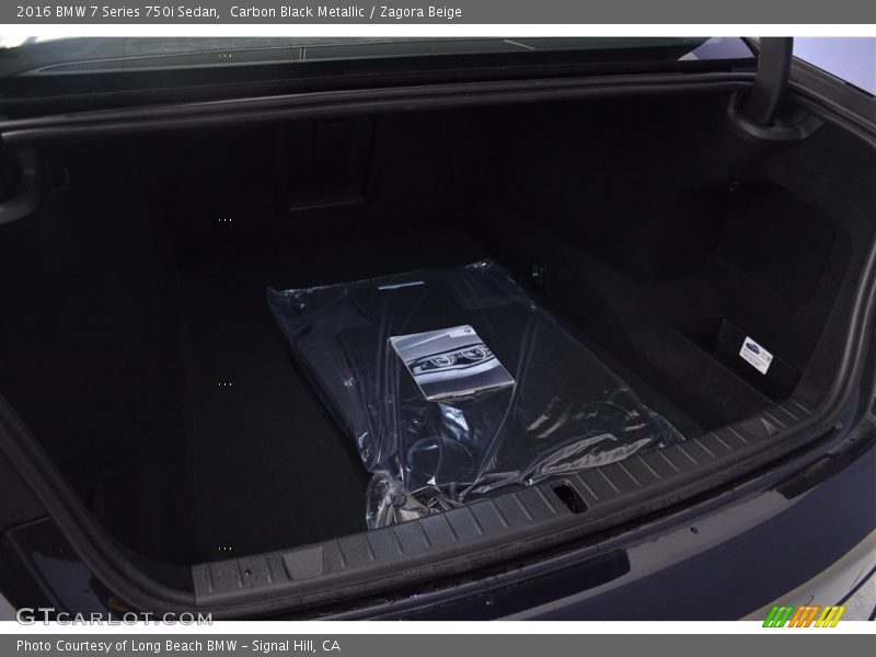 Carbon Black Metallic / Zagora Beige 2016 BMW 7 Series 750i Sedan