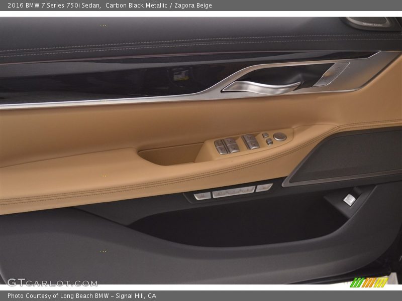 Carbon Black Metallic / Zagora Beige 2016 BMW 7 Series 750i Sedan