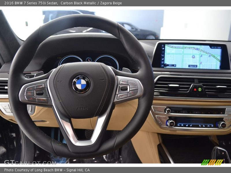 Carbon Black Metallic / Zagora Beige 2016 BMW 7 Series 750i Sedan