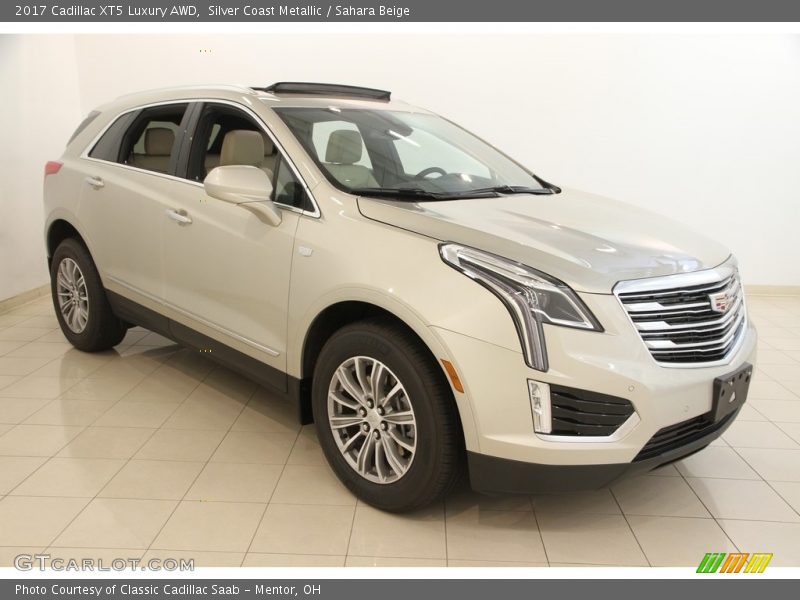 Silver Coast Metallic / Sahara Beige 2017 Cadillac XT5 Luxury AWD