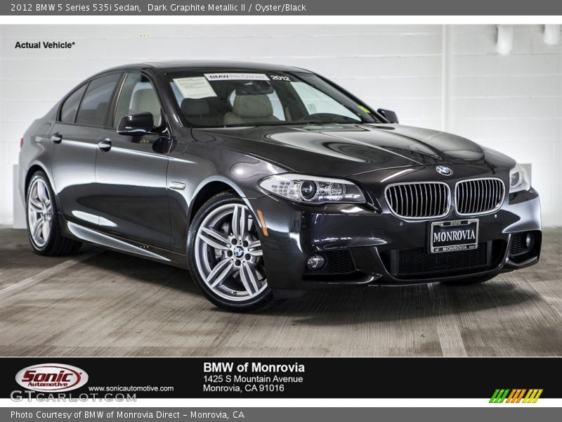 Dark Graphite Metallic II / Oyster/Black 2012 BMW 5 Series 535i Sedan