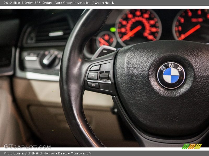 Dark Graphite Metallic II / Oyster/Black 2012 BMW 5 Series 535i Sedan