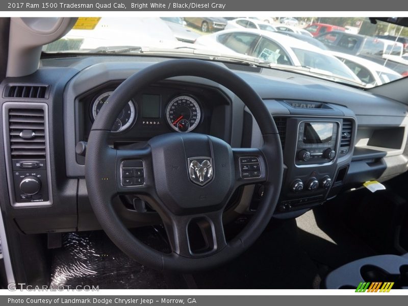 Bright White / Black/Diesel Gray 2017 Ram 1500 Tradesman Quad Cab