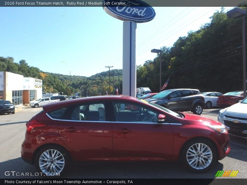 Ruby Red / Medium Soft Ceramic 2016 Ford Focus Titanium Hatch