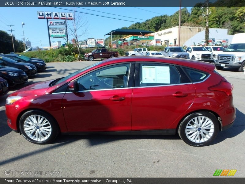 Ruby Red / Medium Soft Ceramic 2016 Ford Focus Titanium Hatch