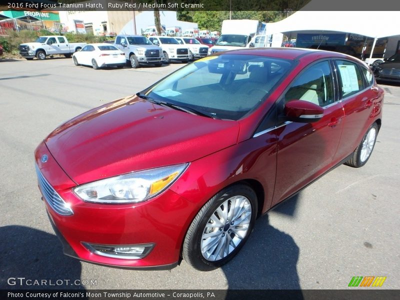 Ruby Red / Medium Soft Ceramic 2016 Ford Focus Titanium Hatch