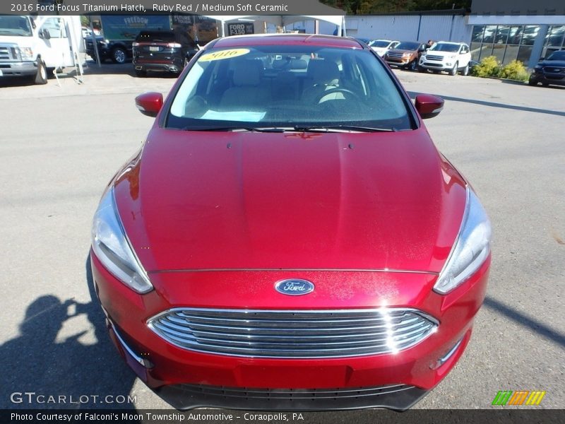 Ruby Red / Medium Soft Ceramic 2016 Ford Focus Titanium Hatch
