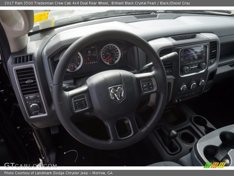 Brilliant Black Crystal Pearl / Black/Diesel Gray 2017 Ram 3500 Tradesman Crew Cab 4x4 Dual Rear Wheel