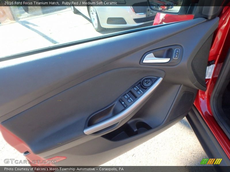 Ruby Red / Medium Soft Ceramic 2016 Ford Focus Titanium Hatch