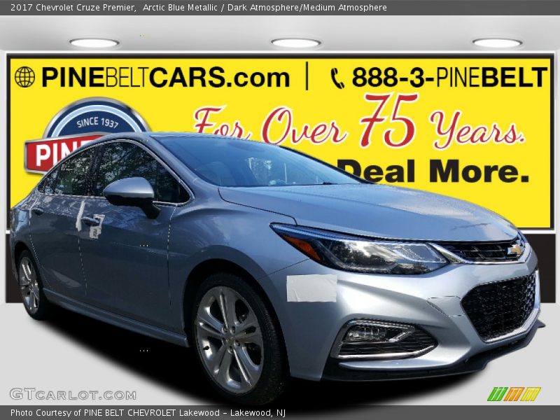 Arctic Blue Metallic / Dark Atmosphere/Medium Atmosphere 2017 Chevrolet Cruze Premier