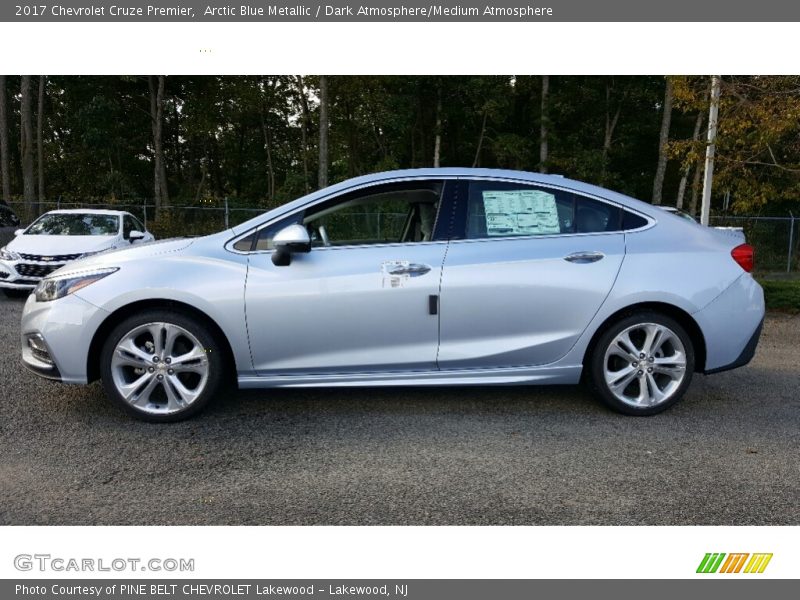 Arctic Blue Metallic / Dark Atmosphere/Medium Atmosphere 2017 Chevrolet Cruze Premier