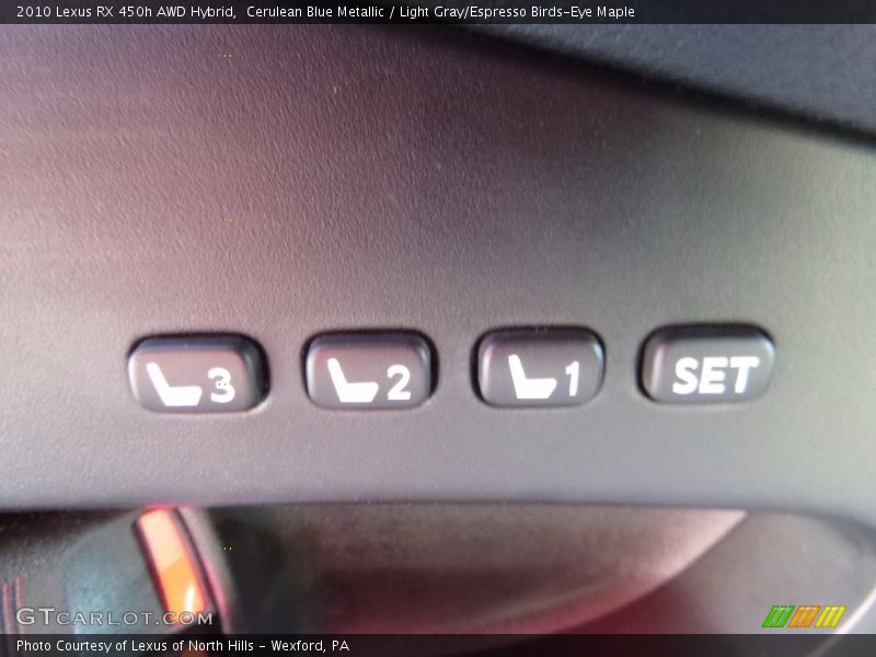 Cerulean Blue Metallic / Light Gray/Espresso Birds-Eye Maple 2010 Lexus RX 450h AWD Hybrid