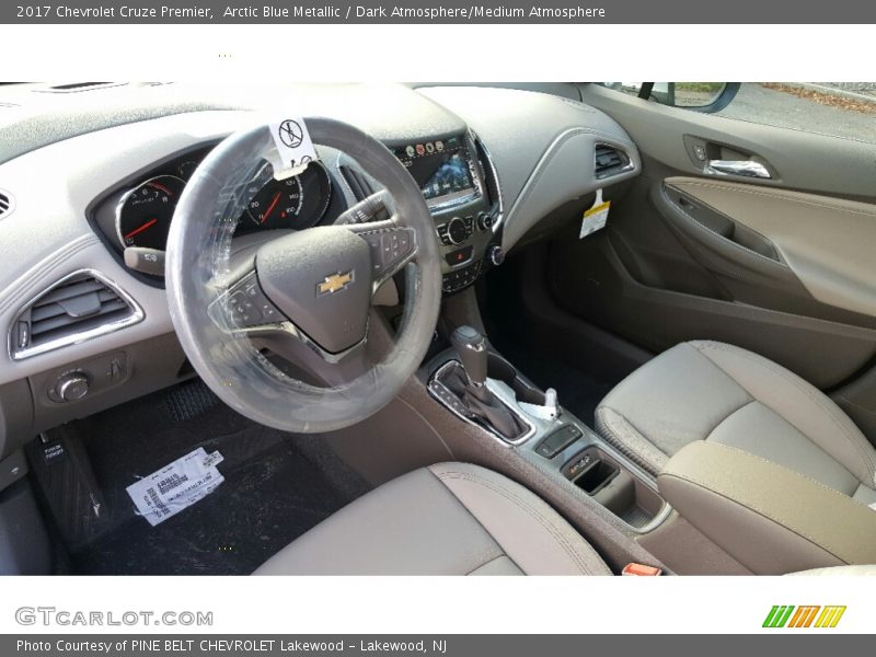 Arctic Blue Metallic / Dark Atmosphere/Medium Atmosphere 2017 Chevrolet Cruze Premier