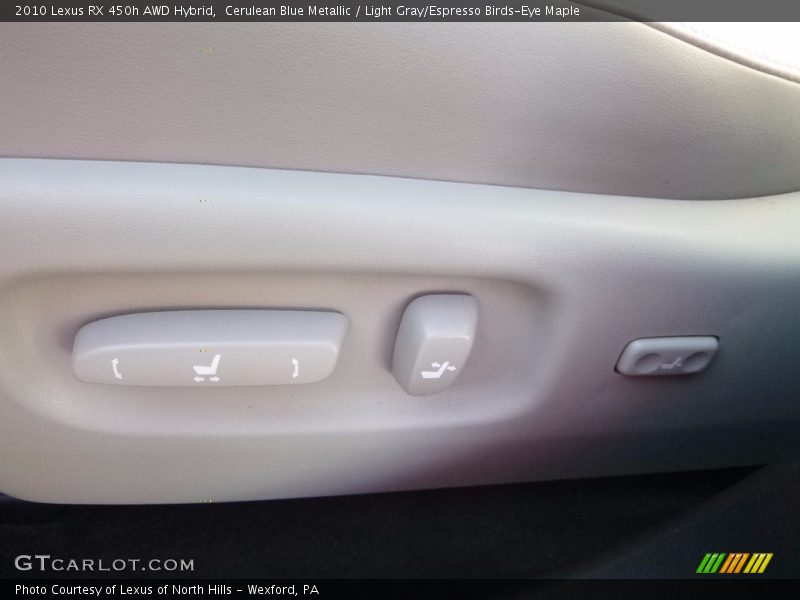 Cerulean Blue Metallic / Light Gray/Espresso Birds-Eye Maple 2010 Lexus RX 450h AWD Hybrid