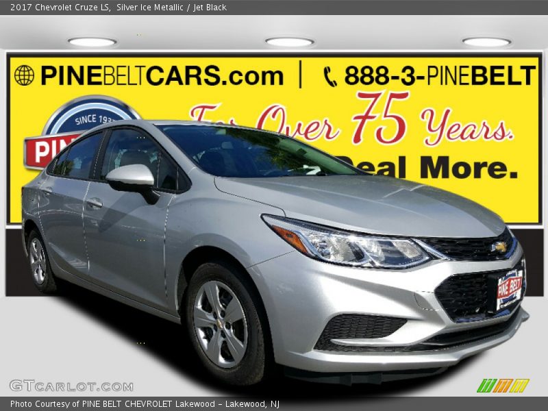 Silver Ice Metallic / Jet Black 2017 Chevrolet Cruze LS