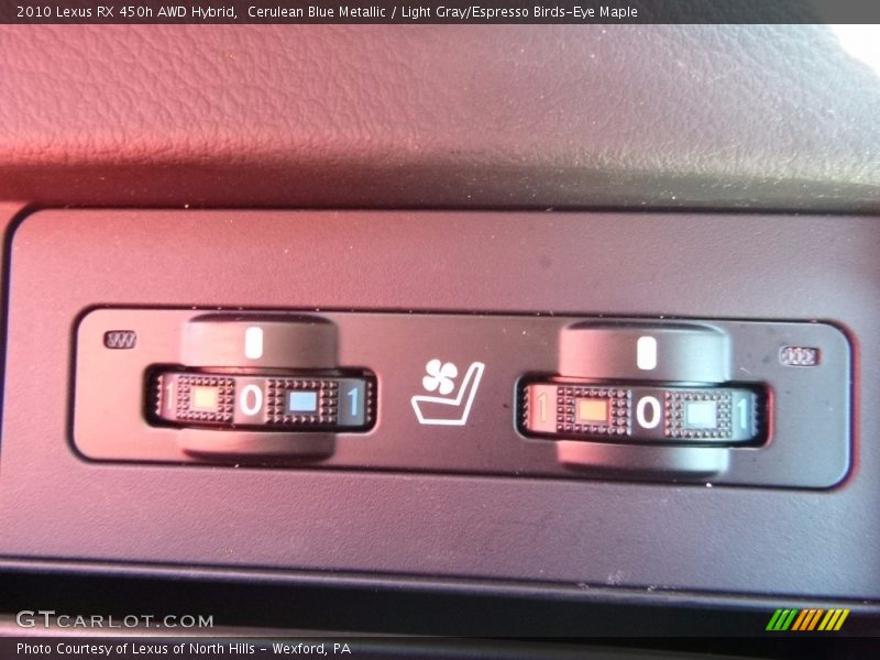 Cerulean Blue Metallic / Light Gray/Espresso Birds-Eye Maple 2010 Lexus RX 450h AWD Hybrid