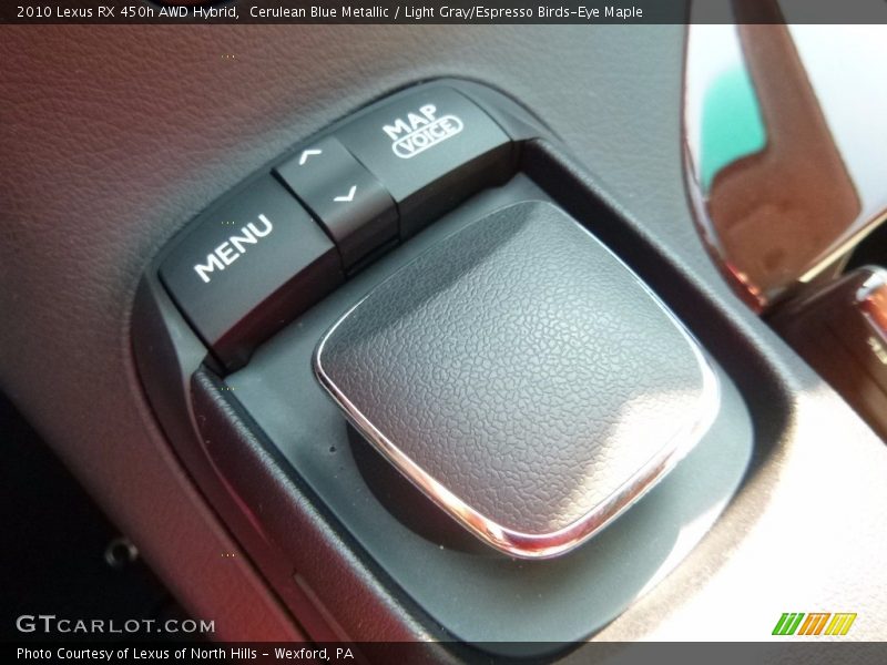 Cerulean Blue Metallic / Light Gray/Espresso Birds-Eye Maple 2010 Lexus RX 450h AWD Hybrid