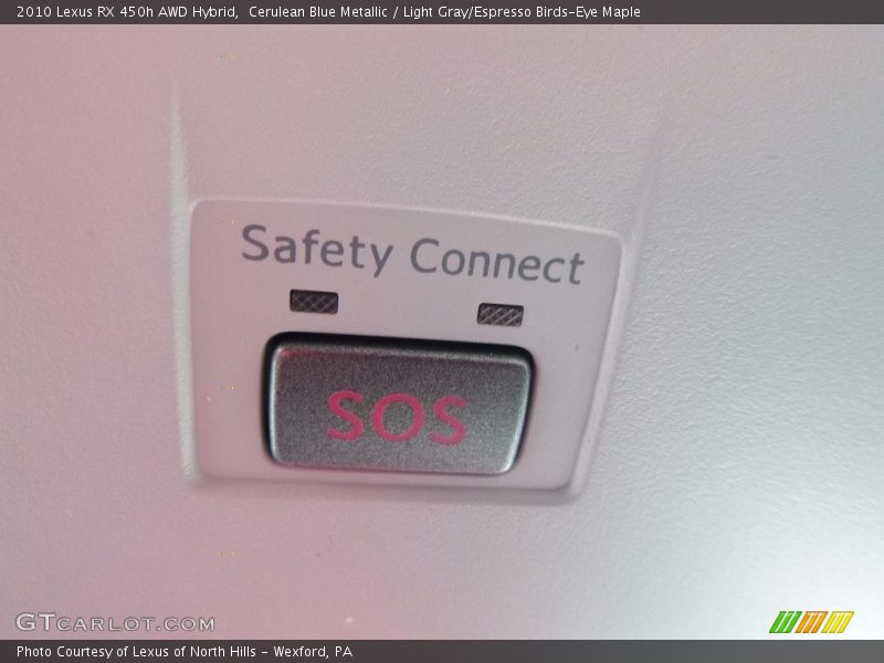 Cerulean Blue Metallic / Light Gray/Espresso Birds-Eye Maple 2010 Lexus RX 450h AWD Hybrid
