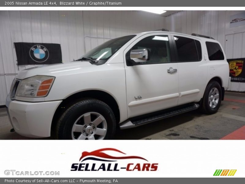 Blizzard White / Graphite/Titanium 2005 Nissan Armada LE 4x4