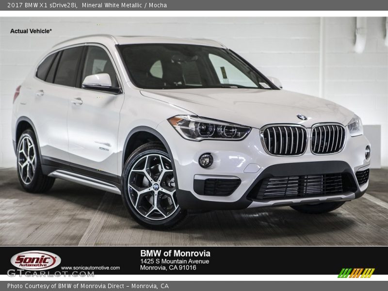 Mineral White Metallic / Mocha 2017 BMW X1 sDrive28i
