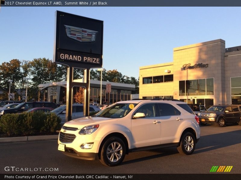 Summit White / Jet Black 2017 Chevrolet Equinox LT AWD