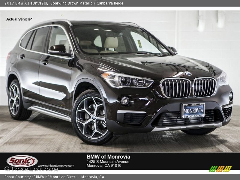 Sparkling Brown Metallic / Canberra Beige 2017 BMW X1 sDrive28i