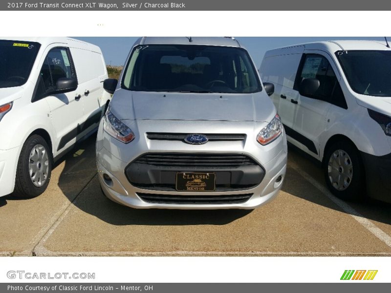 Silver / Charcoal Black 2017 Ford Transit Connect XLT Wagon