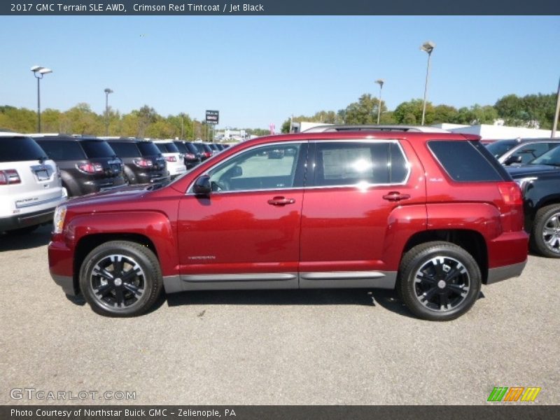Crimson Red Tintcoat / Jet Black 2017 GMC Terrain SLE AWD