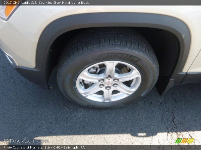 Sparkling Silver Metallic / Jet Black 2017 GMC Acadia SLE