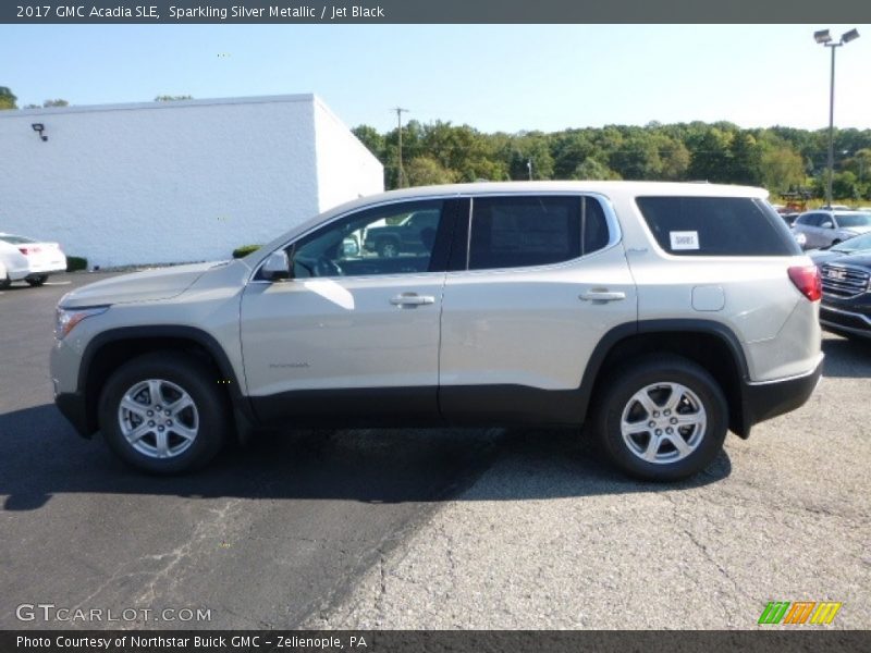Sparkling Silver Metallic / Jet Black 2017 GMC Acadia SLE