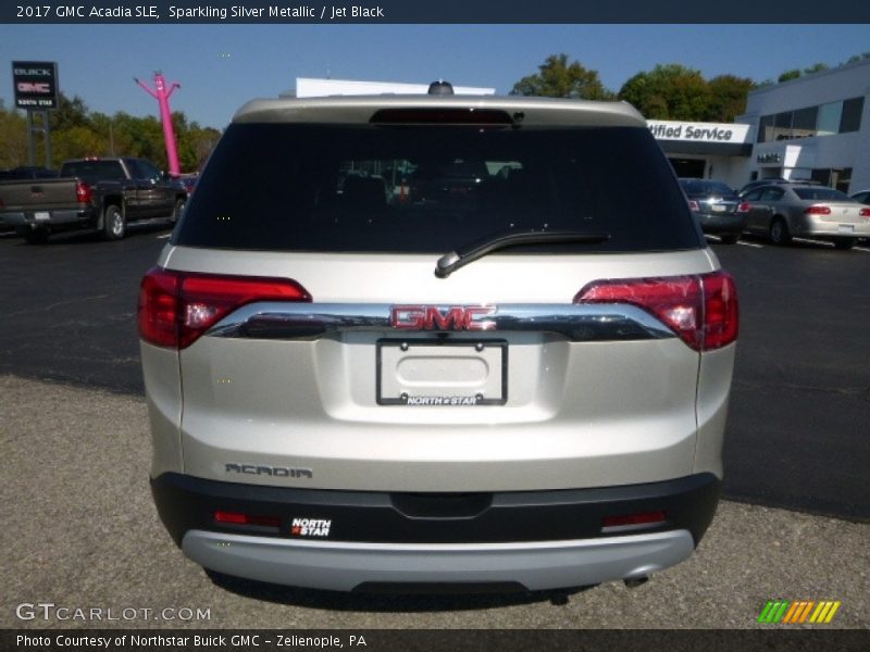 Sparkling Silver Metallic / Jet Black 2017 GMC Acadia SLE