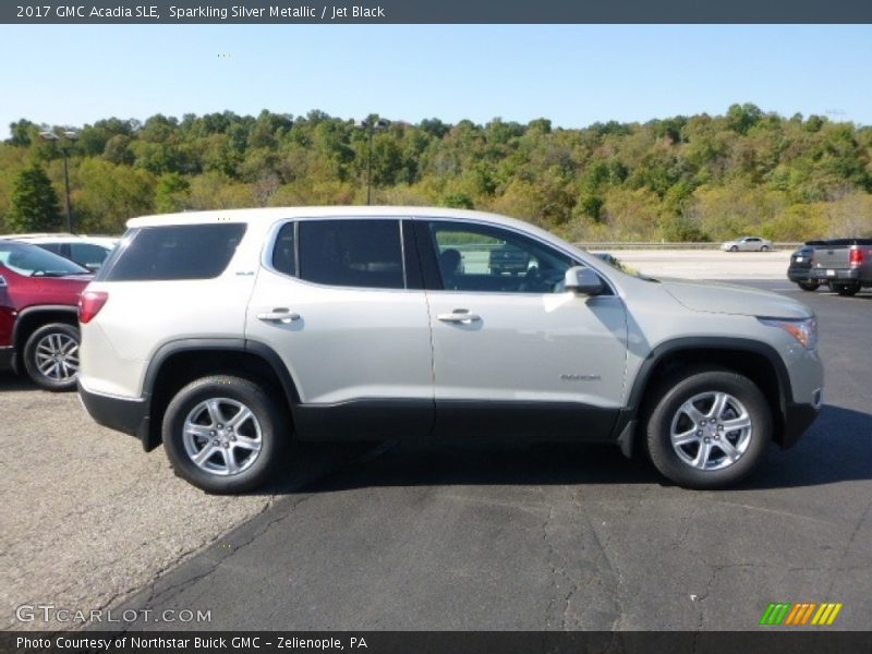 Sparkling Silver Metallic / Jet Black 2017 GMC Acadia SLE