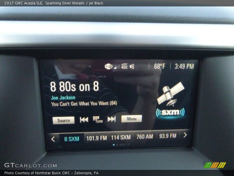 Sparkling Silver Metallic / Jet Black 2017 GMC Acadia SLE