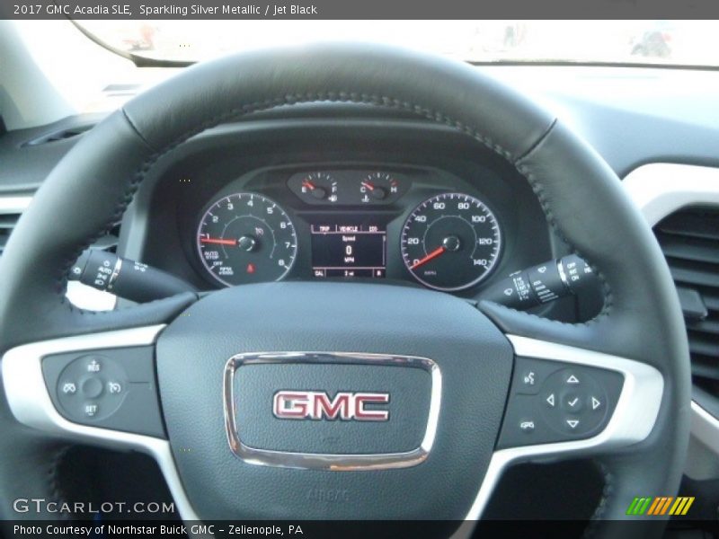 Sparkling Silver Metallic / Jet Black 2017 GMC Acadia SLE