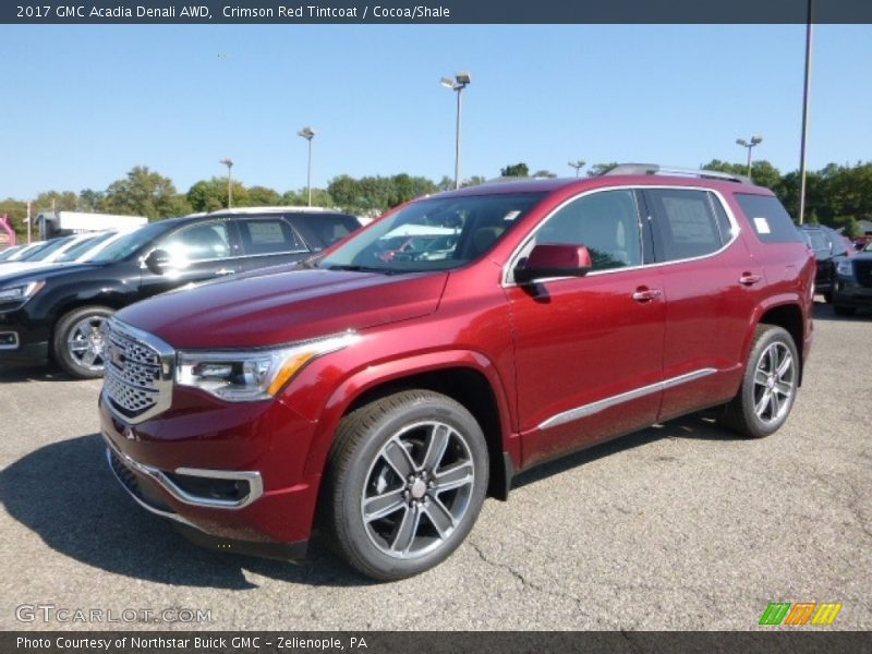 Crimson Red Tintcoat / Cocoa/Shale 2017 GMC Acadia Denali AWD