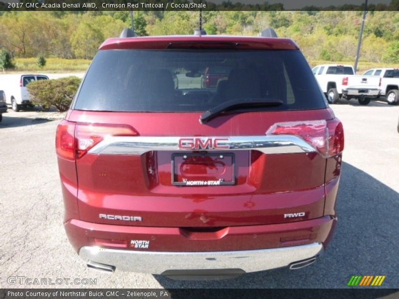 Crimson Red Tintcoat / Cocoa/Shale 2017 GMC Acadia Denali AWD