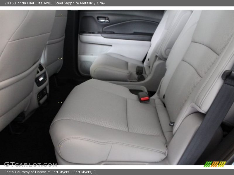 Steel Sapphire Metallic / Gray 2016 Honda Pilot Elite AWD