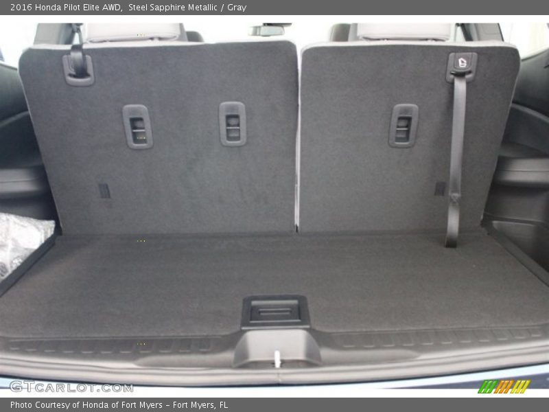 Steel Sapphire Metallic / Gray 2016 Honda Pilot Elite AWD