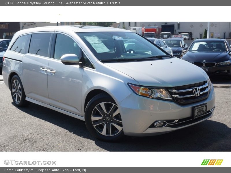 Alabaster Silver Metallic / Truffle 2014 Honda Odyssey Touring Elite