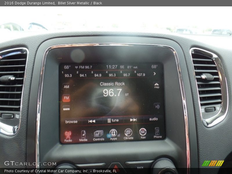 Billet Silver Metallic / Black 2016 Dodge Durango Limited
