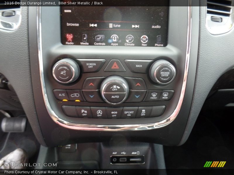 Billet Silver Metallic / Black 2016 Dodge Durango Limited