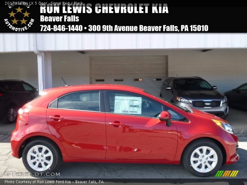 Signal Red / Black 2017 Kia Rio LX 5 Door