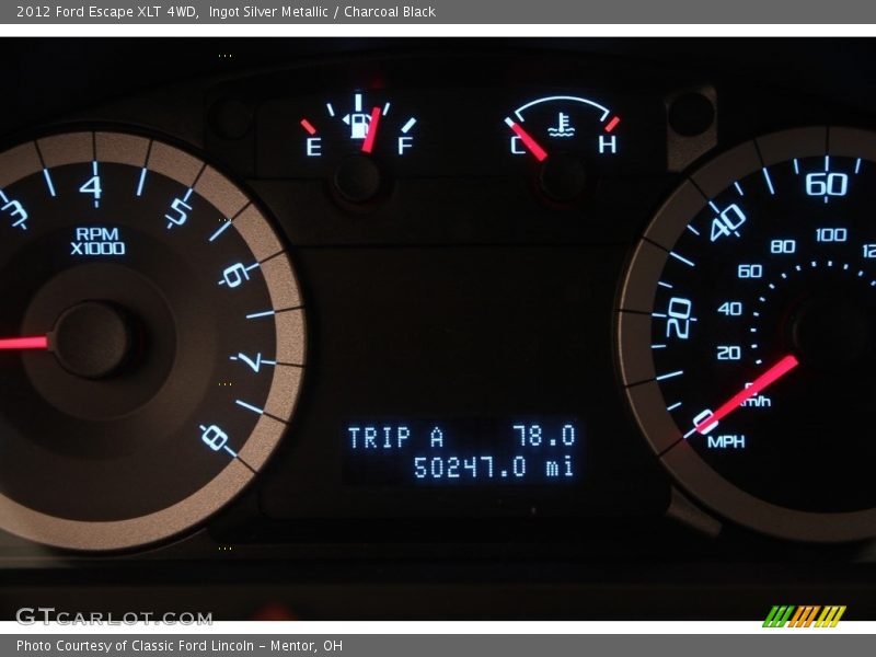 Ingot Silver Metallic / Charcoal Black 2012 Ford Escape XLT 4WD