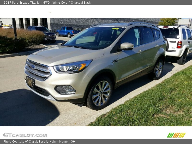 White Gold / Charcoal Black 2017 Ford Escape Titanium 4WD