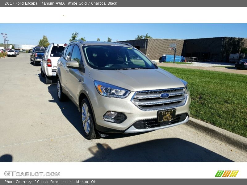 White Gold / Charcoal Black 2017 Ford Escape Titanium 4WD