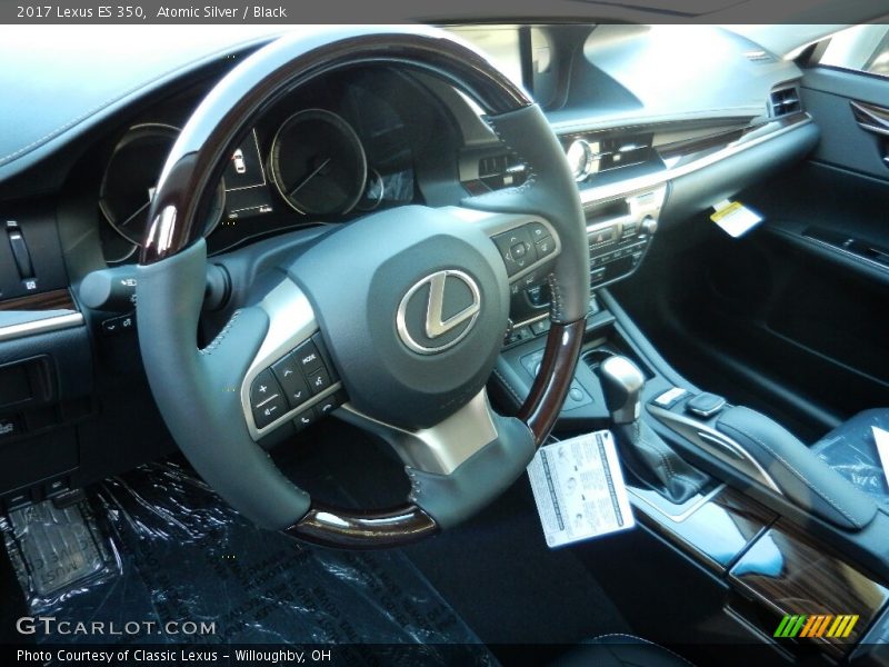 Atomic Silver / Black 2017 Lexus ES 350