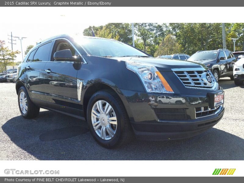 Graphite Metallic / Ebony/Ebony 2015 Cadillac SRX Luxury